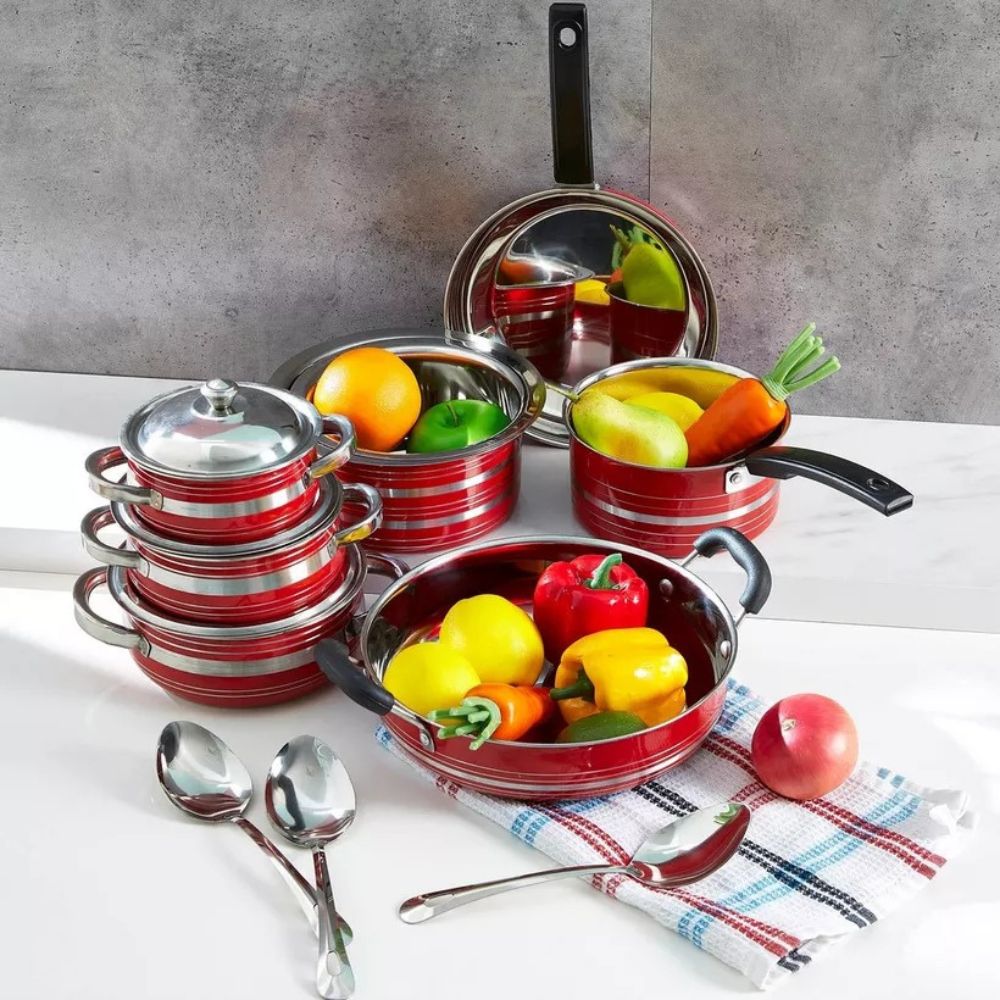 Classic Essentials Delight 14-Piece Stainless Steel Cookware Set