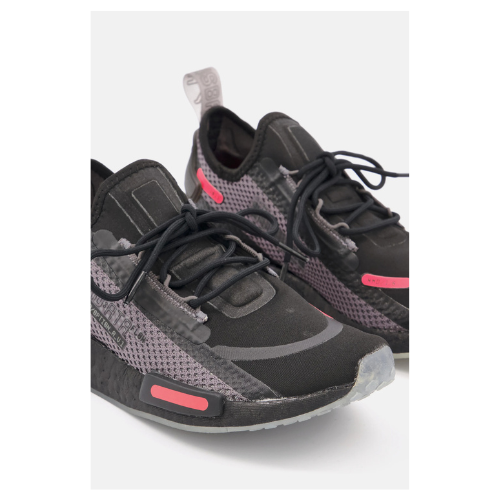 Adidas Lace Up NMD R1 Spectoo Sports Shoes, Black/Coral