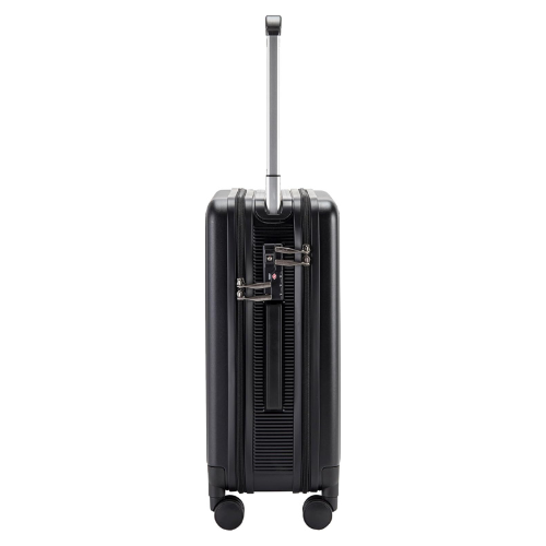 Pierre Cardin Carry on Luggage Business And Laptop Rolling Bag (BLACK)