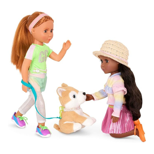 Glitter Girls GG50140Z 14" Doll Deluxe A Run w/Our Dog Outfit, Multi-Color