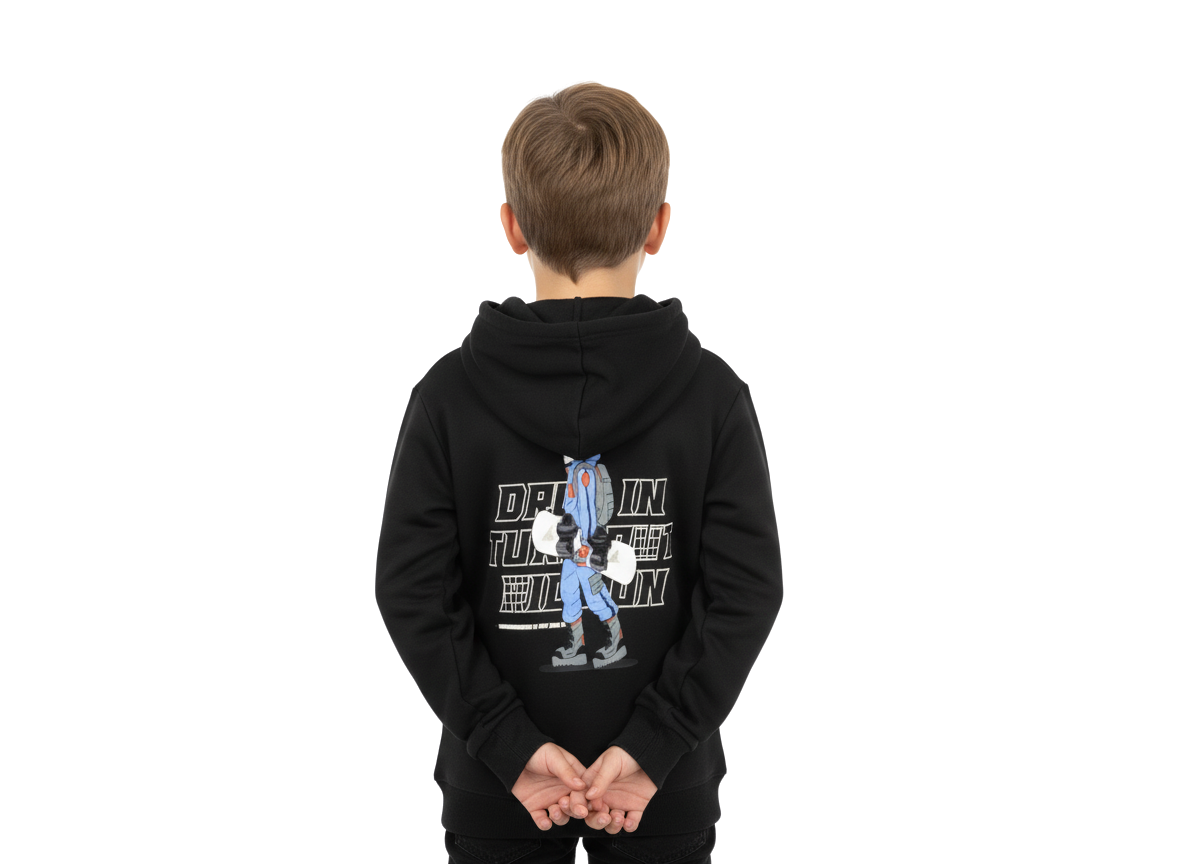 LC Waikiki Kids Hoodie, 8-16Y, Jet Black Minimal Text