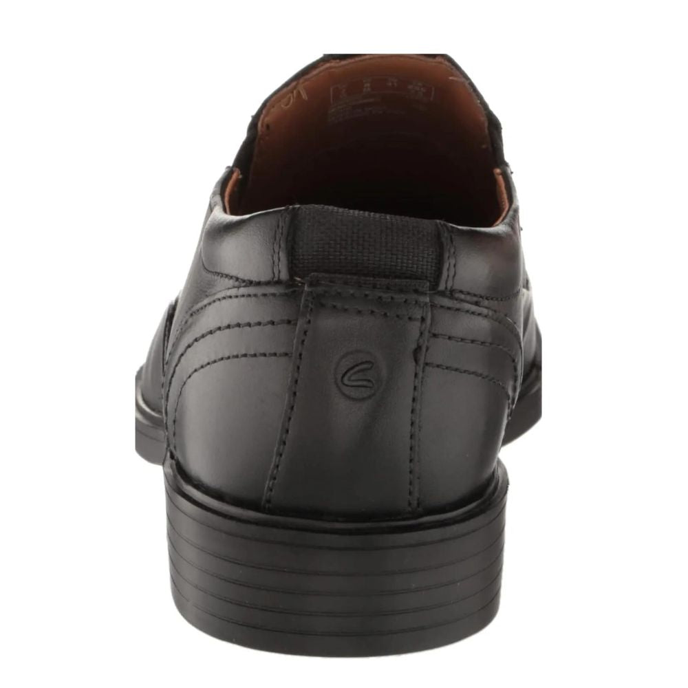 Clarks Men's Black Pure Leather Slip-On Shoes - Easy Wear Slip-Ons