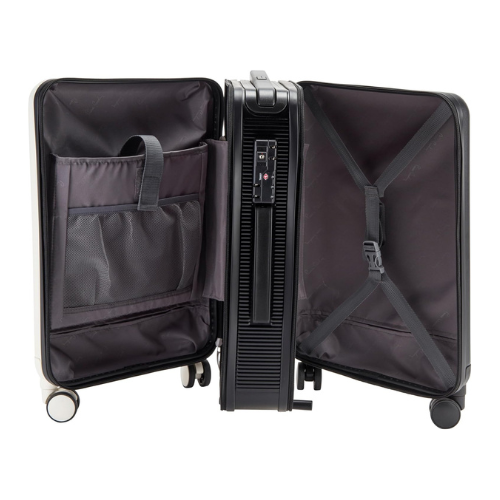 Pierre Cardin Carry on Luggage Business And Laptop Rolling Bag (BLACK)