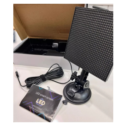 Jucyuanhang Bluetooth App Control LED Sign, 5.1 * 5.1 In APP Control RGB LED Car Rear Window Expression Screen