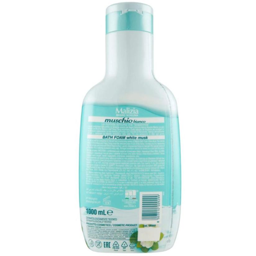 Malizia Antibacterial White Musk Shower Gel 1L - Purity in Every Drop