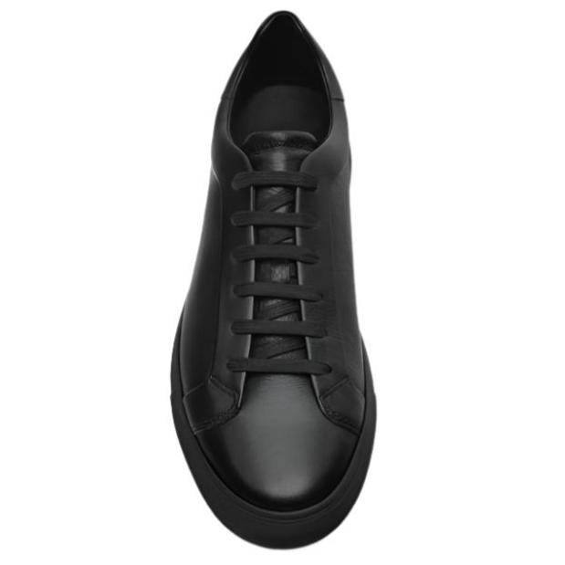 Massimo Dutti Urban Legends: Black Leather Trainers - 2117/850/800