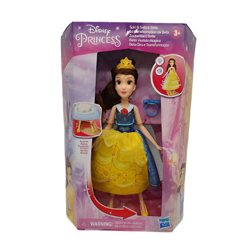 Disney Princess Spin and Switch Belle, Quick Change Fashion Doll