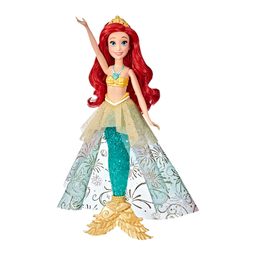 Disney Princess Girls Ariel Ocean Lights Mermaid Lights 30 cm - Dolls for Girls Princess Ariel Lighting Mermaid Tail Girls