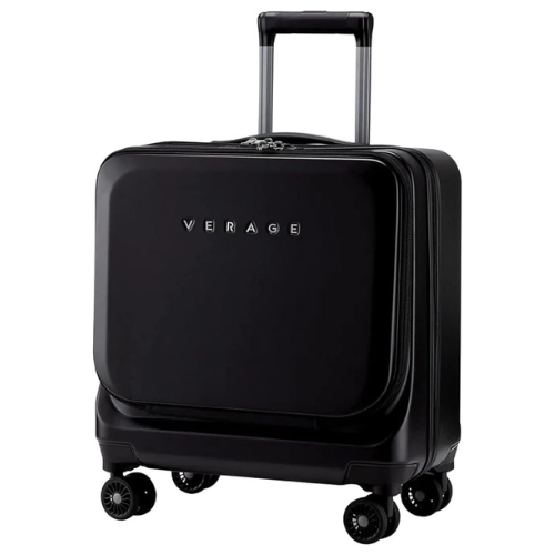 VERAGE laptop trolley bag Strong shell Front Pocket with Laptop Compartment & USB Port rolling laptop bag for business and office(48x42x25cms), Black