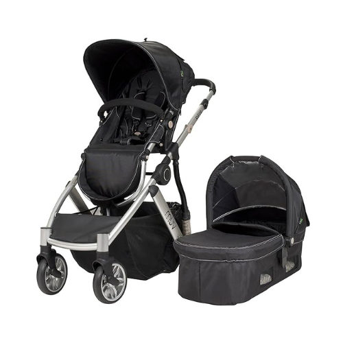 Baby Trend Muv Reis Stroller Satin Black Sand Stone