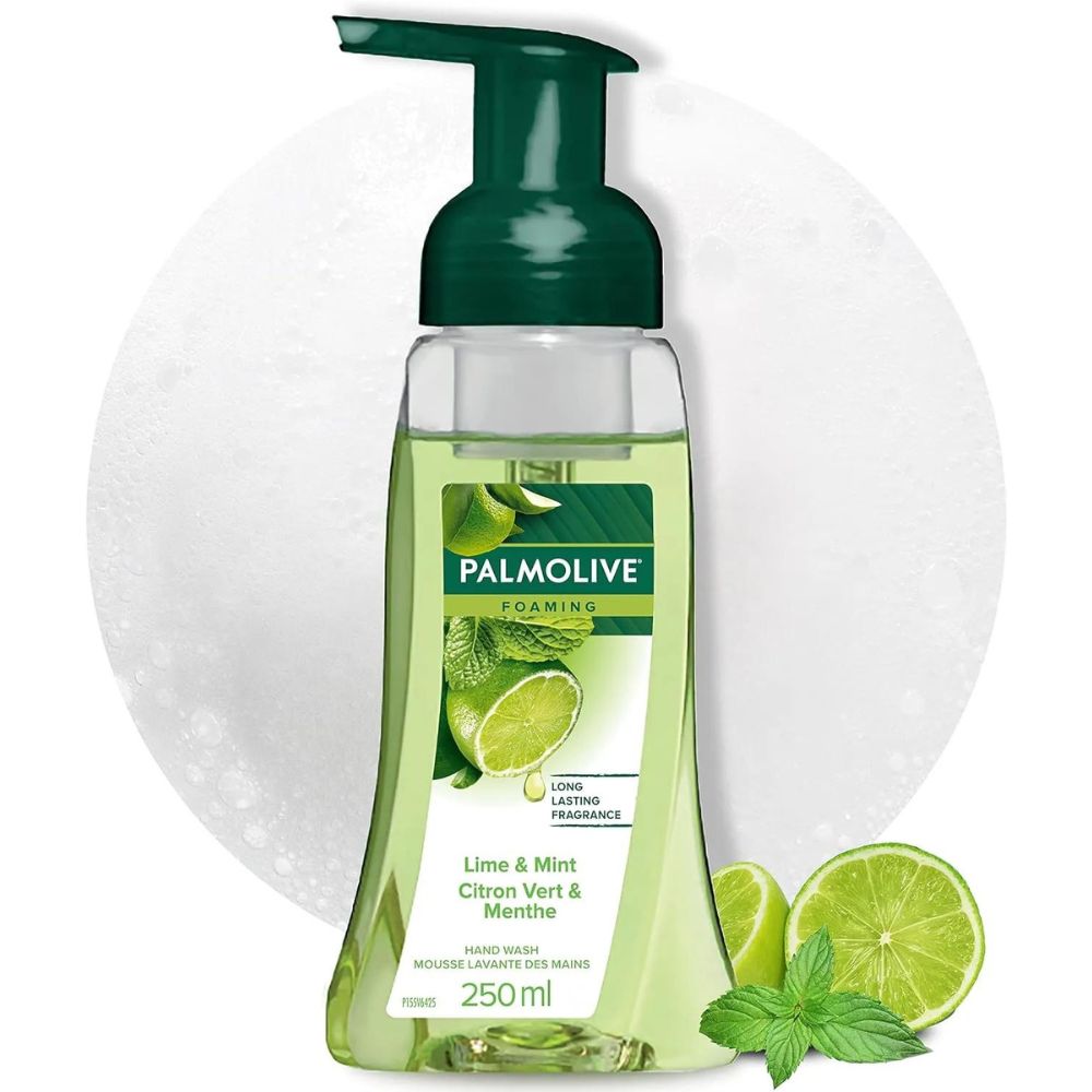 Palmolive Liquid Hand Soap Foam Pump Lime & Mint Liquid Hand Wash 250mL Green