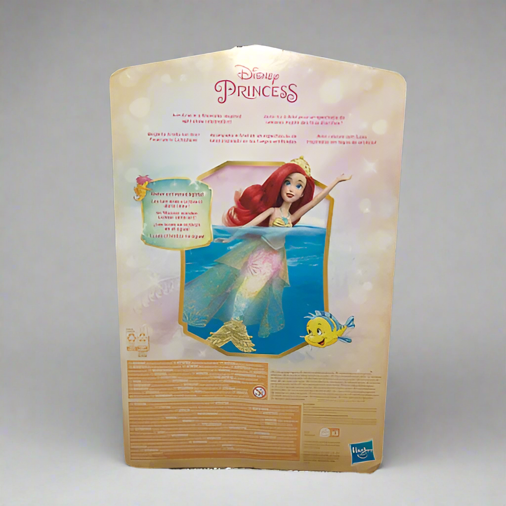 Disney Princess Girls Ariel Ocean Lights Mermaid Lights 30 cm - Dolls for Girls Princess Ariel Lighting Mermaid Tail Girls