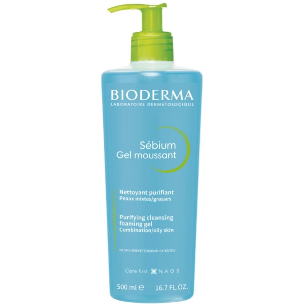 Bioderma Sebium Purifying Cleansing Foaming Gel - Combination to Oily Skin, 500ml