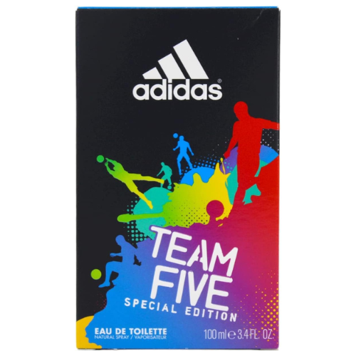 adidas Team Five Special Edition Eau De Toilette Spray for Men, 3.4 Fl Oz