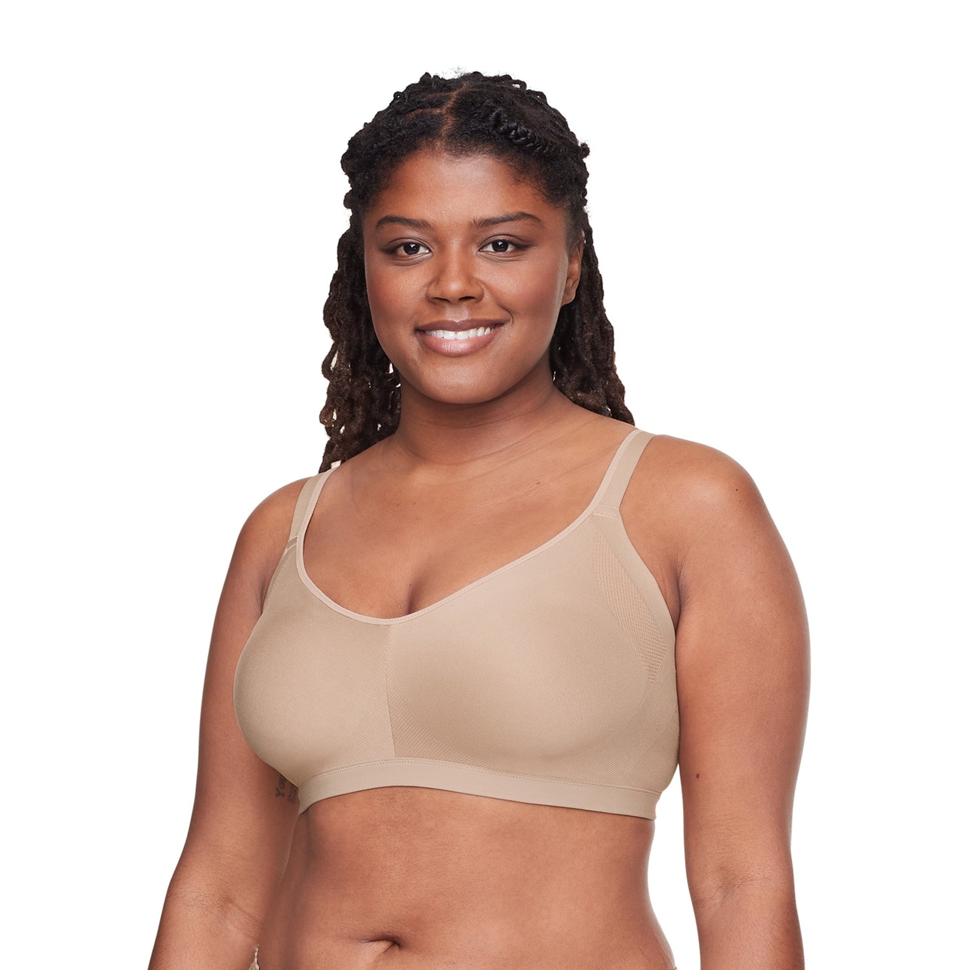 SIZE: XL - Warners® Blissful Benefits Underarm-Smoothing With Seamless Stretch Wireless Lightly Lined Comfort Bra RM3911W