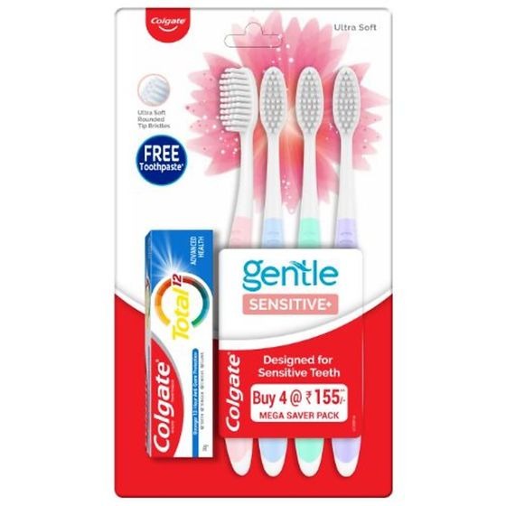 Colgate Toothbrush Sensitive, Pack of 4 Brushes