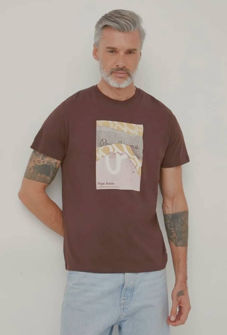 Pepe Jeans Men's Kenelm Sculpture T-Shirt - Artistic Style & Comfort