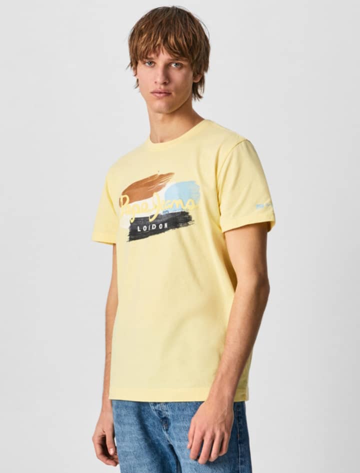 Pepe Jeans Men's T-Shirt Aegir PM508227-022 Yellow