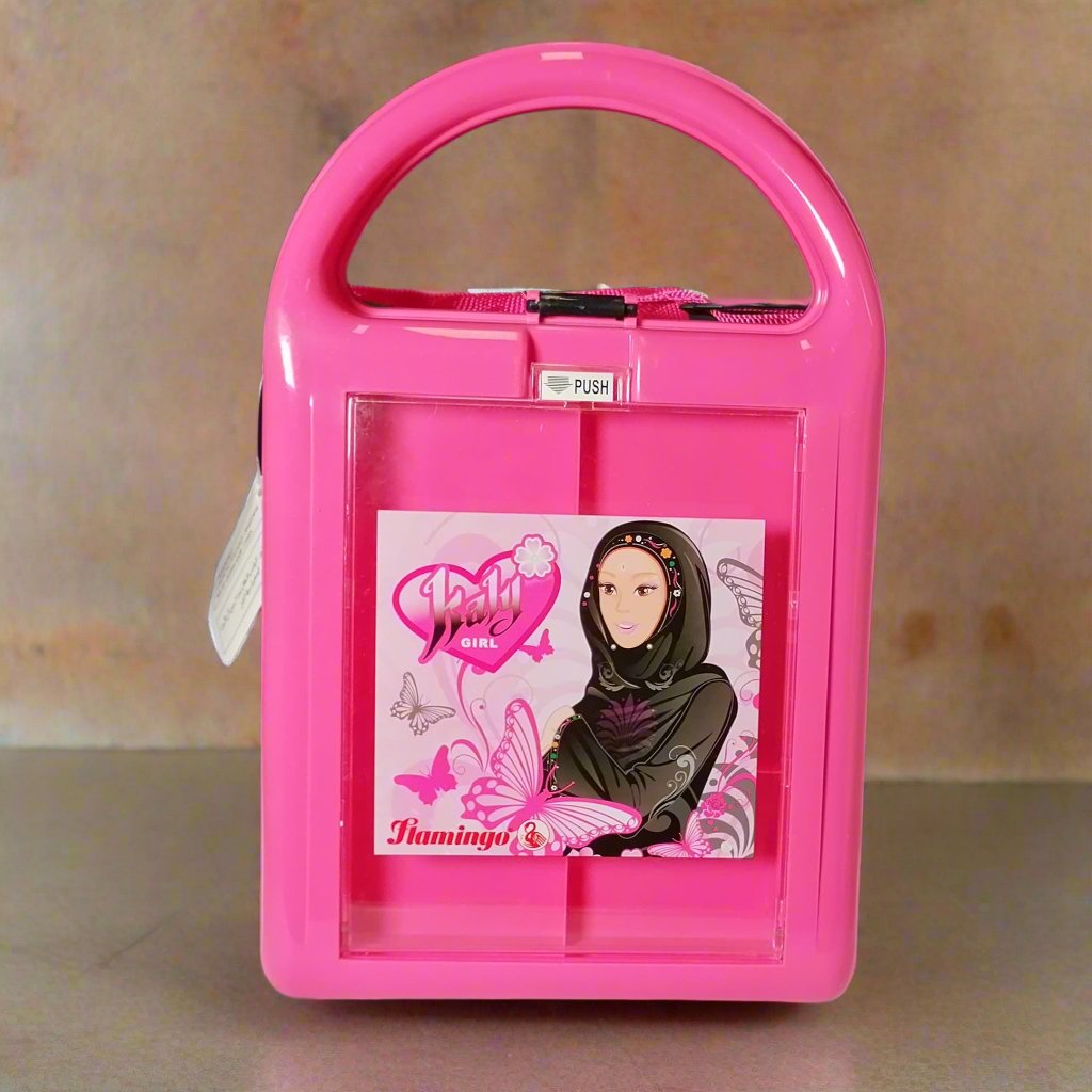 Flamingo Hijab Kaly Girl Lunch box Set Pink