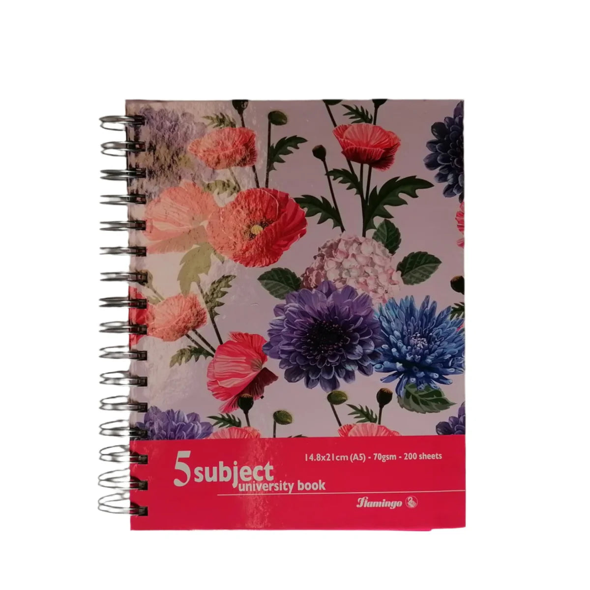 Flamingo 5 Subject University Bookma5 200 Sheets 70gsm