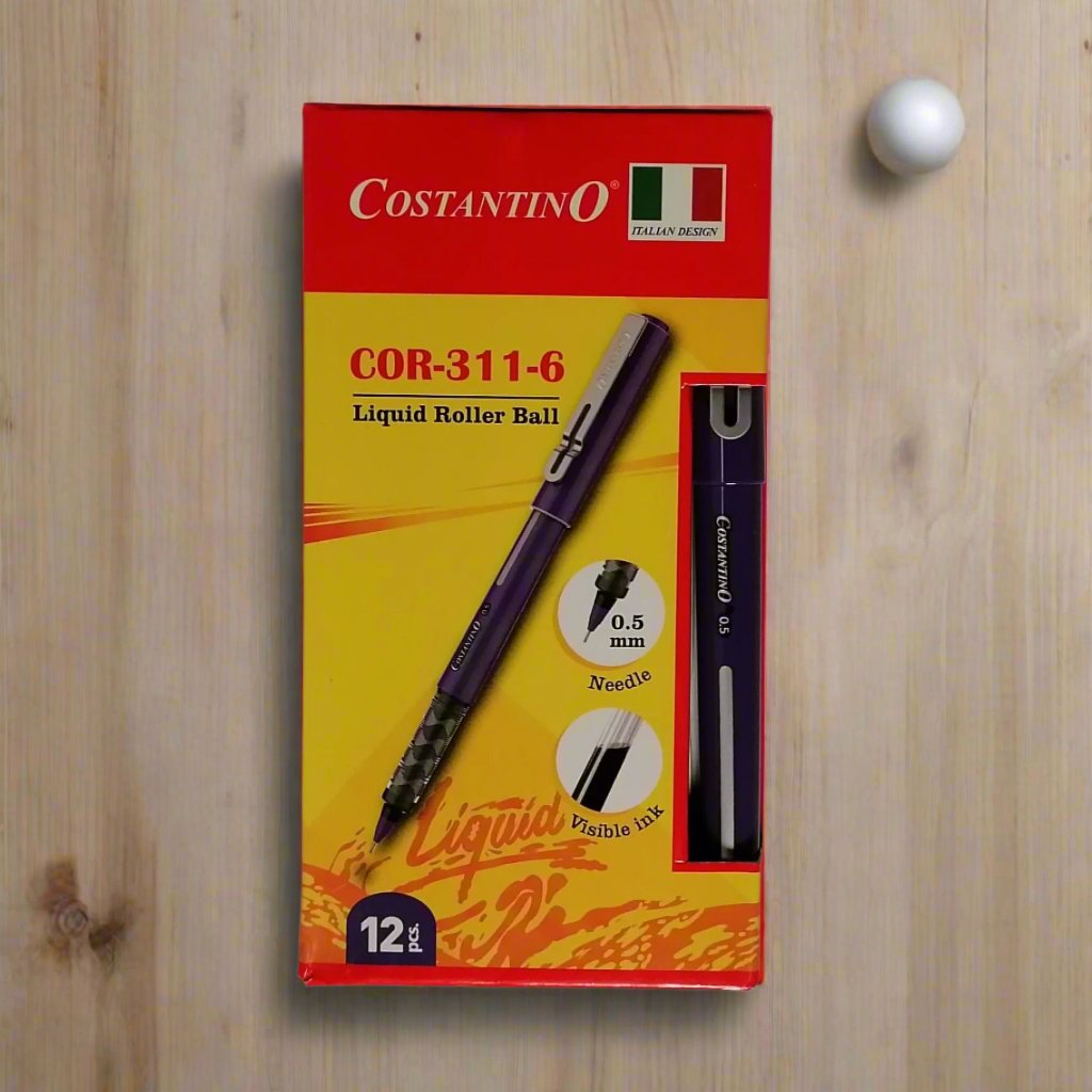 Costantino COR-311-6 Purple Liquid Roller Ball Pen