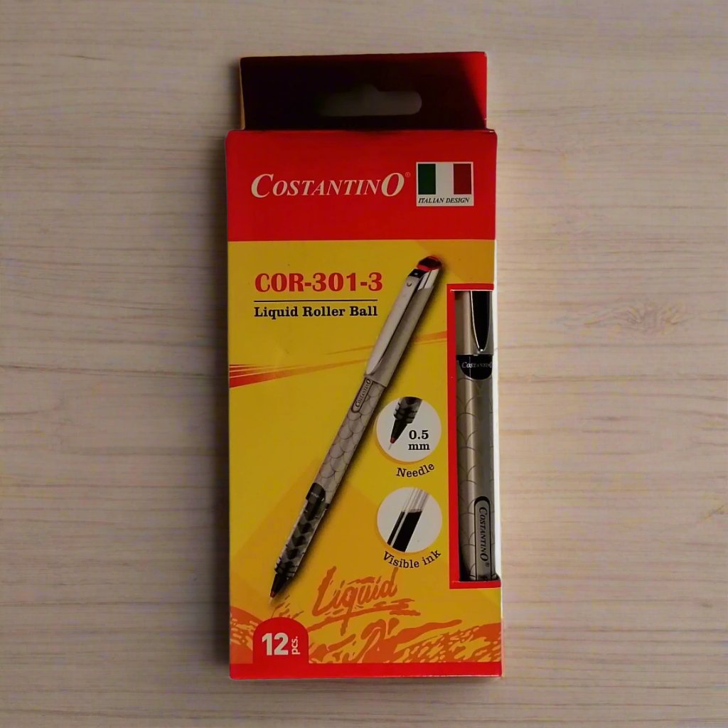 Costantino COR-301-3 Red Liquid Roller Ball Pen