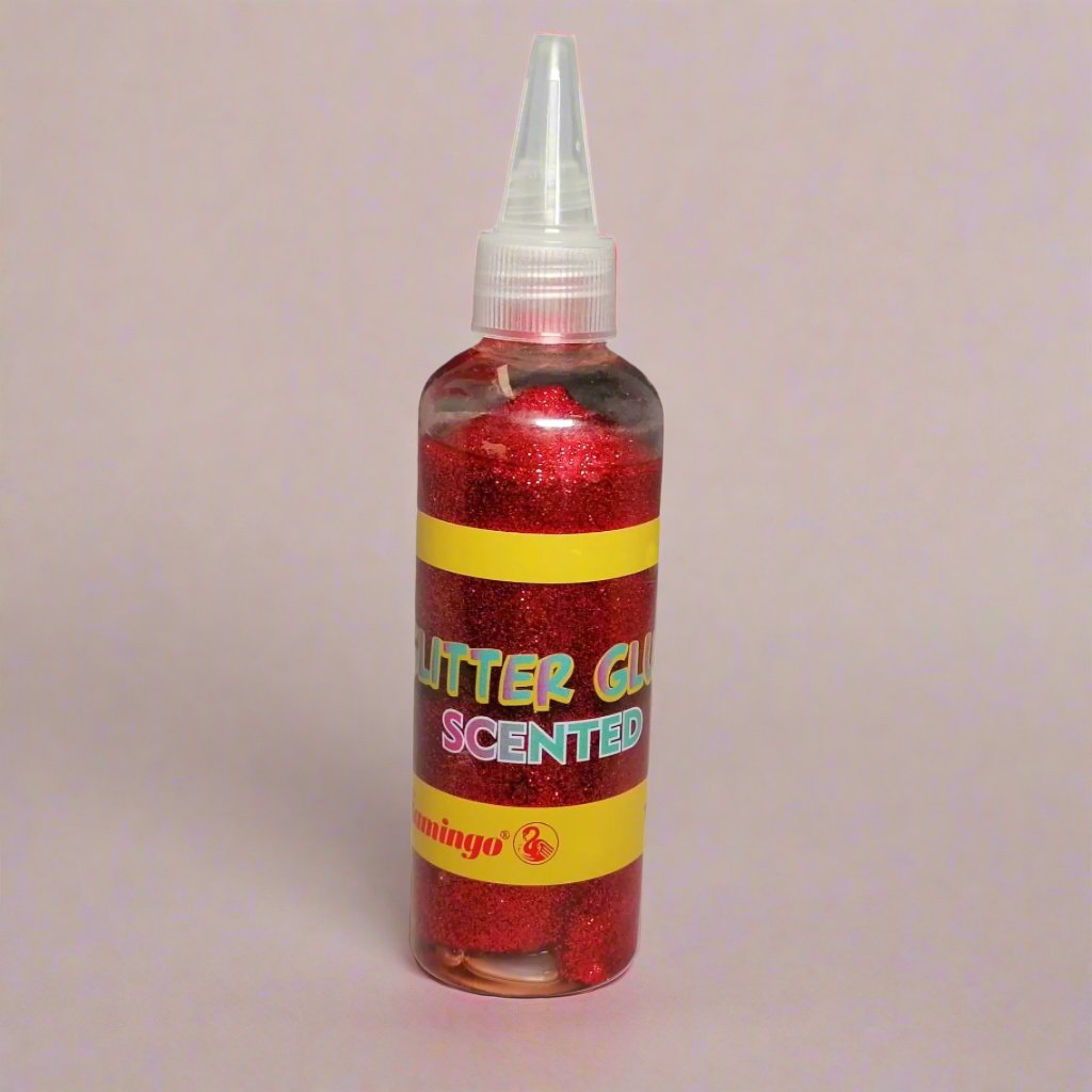 Flamingo Red Glitter Glue 100ML