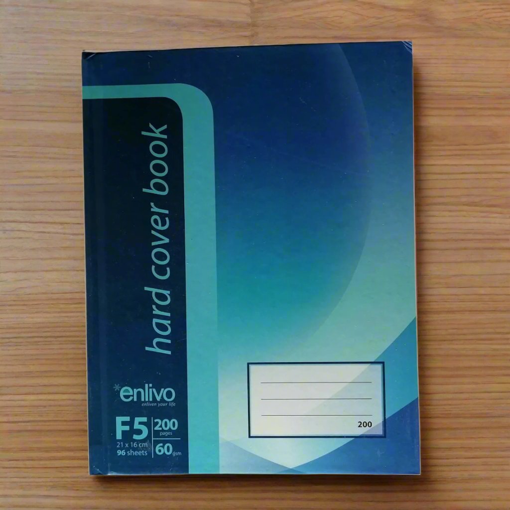 Enlivo Hard Cover Book F5 200 Pages 60gsm