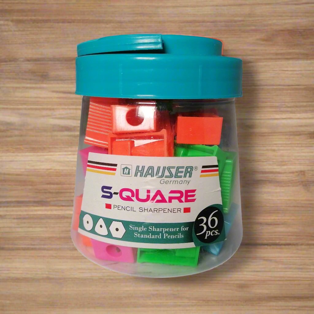 Hauser S-Square Pencil Sharpener 36 Pcs