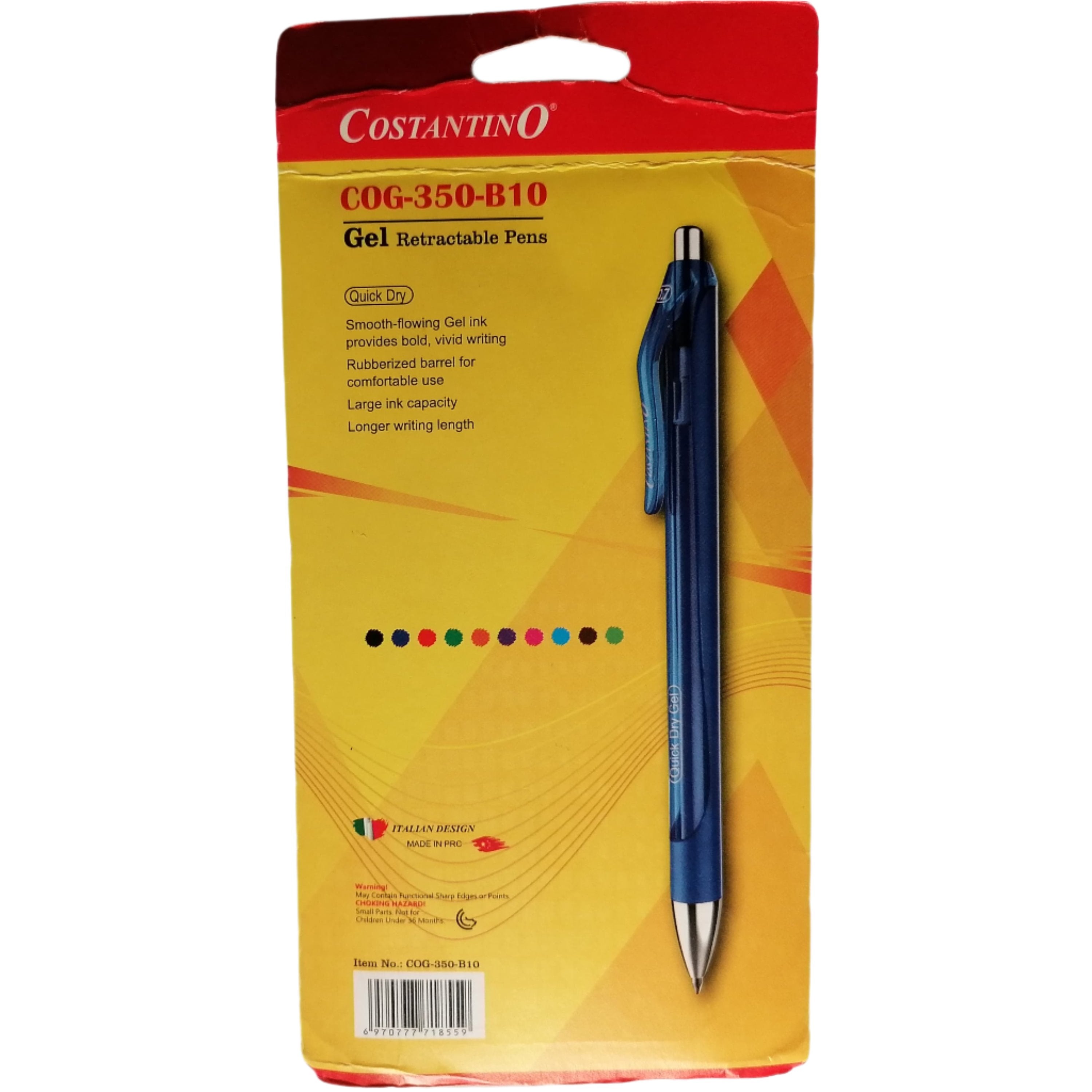 COG-350-B10 Gel Retractable Pens 0.7 mm