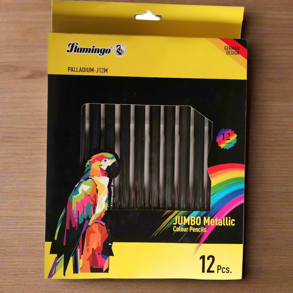 Flamingo Palladium-J12M Jumbo Metallic 12 Pcs Colour Pencils