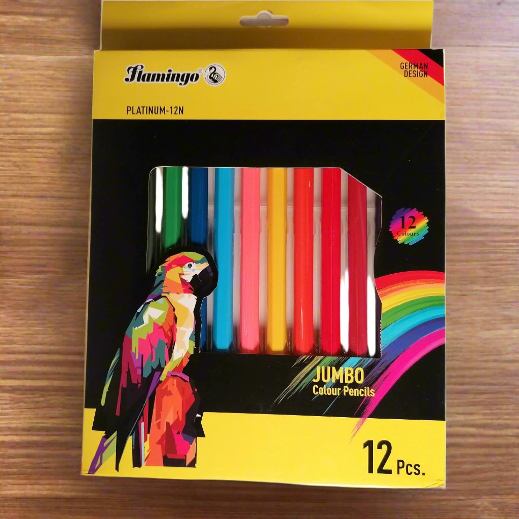 Flamingo Platinum-12N Jumbo 12 Colour Pencils