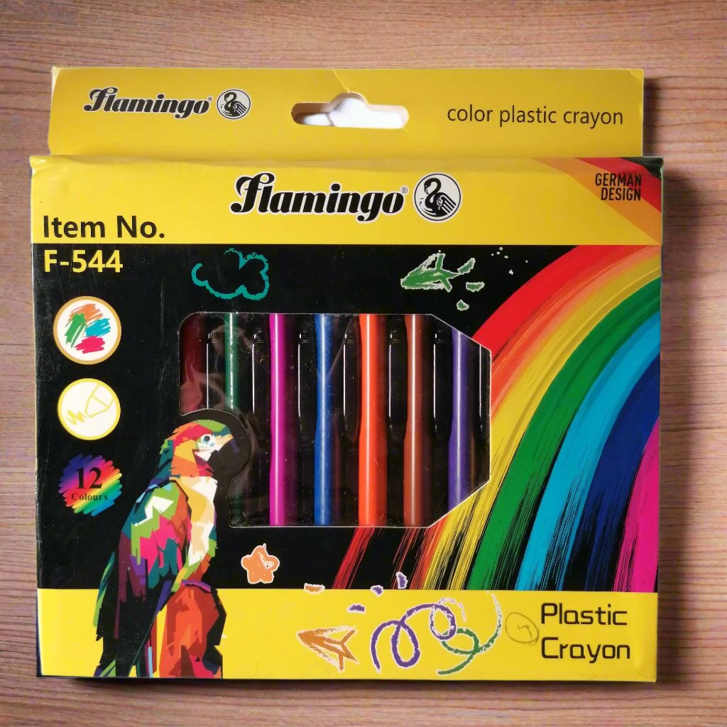 flamingo F-544 12 pcs Plastic Crayons