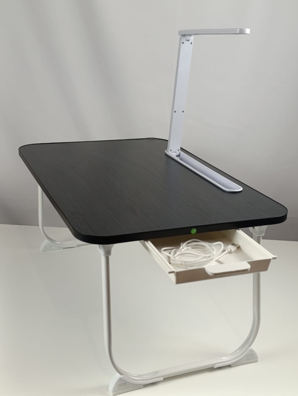Foldable Laptop Bed Table with reading light, Lap Desk Laptop Stand Serving Tray for Eating, Reading and Working