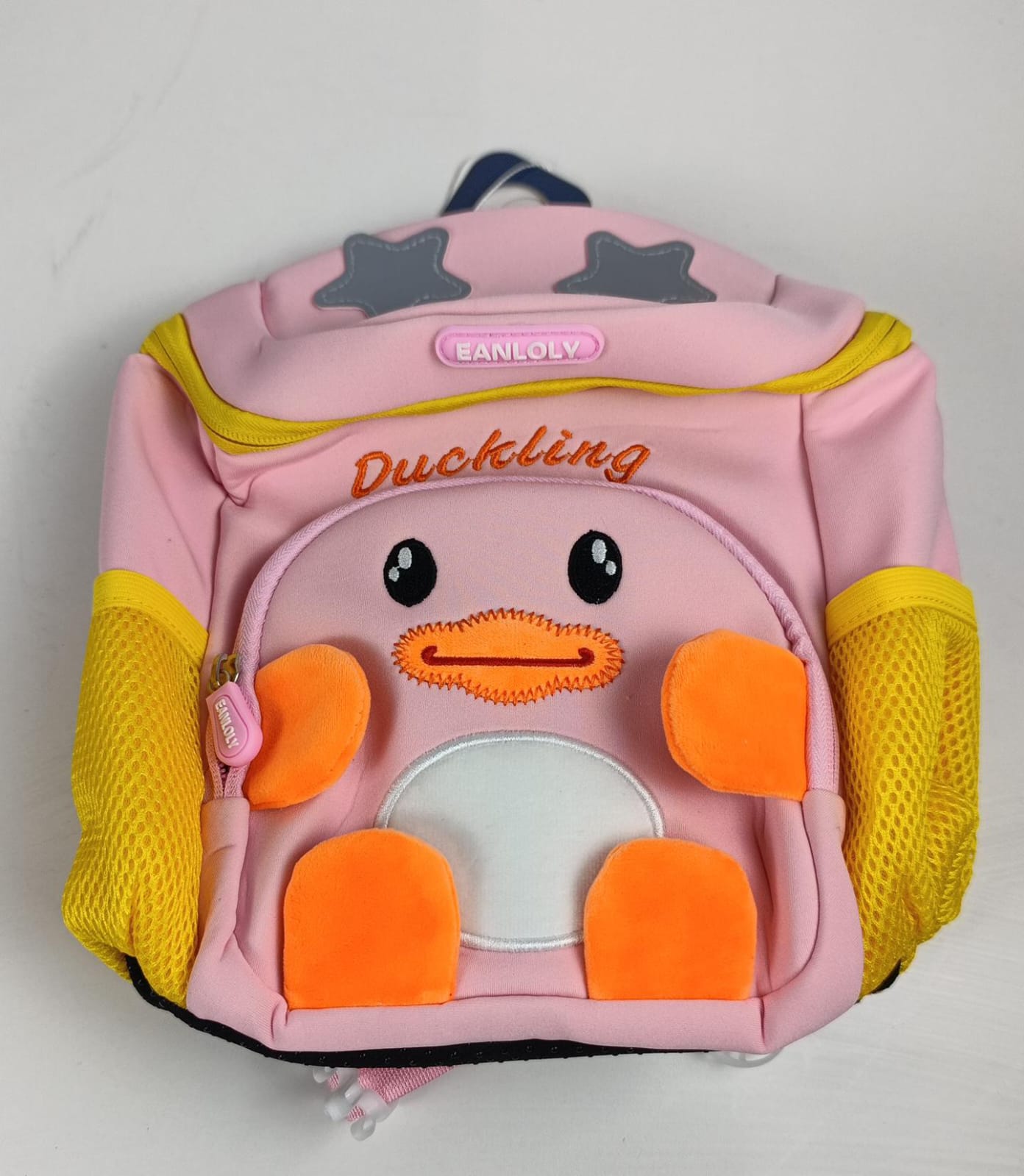 Toddler Backpack, 3D Cute Cartoon Animal Preschool Kids Backpack, with Chest Strap & Bottle Holder, Neoprene Waterproof Bookbag, School Lunch Backpack for Boys Girls, pink Duck