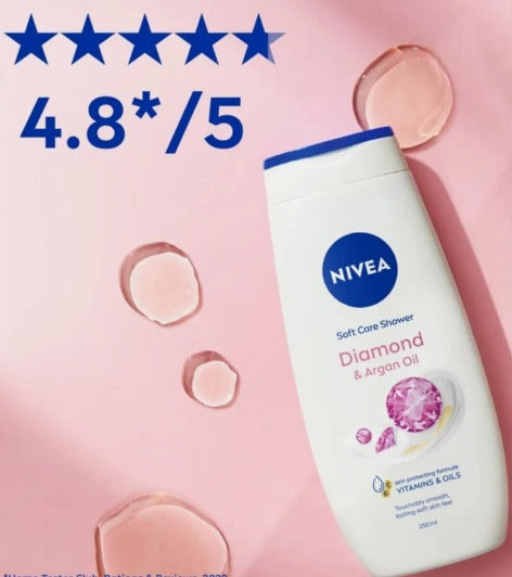 جل استحمام Nivea Diamond Touch بزيت العناية 250 مل