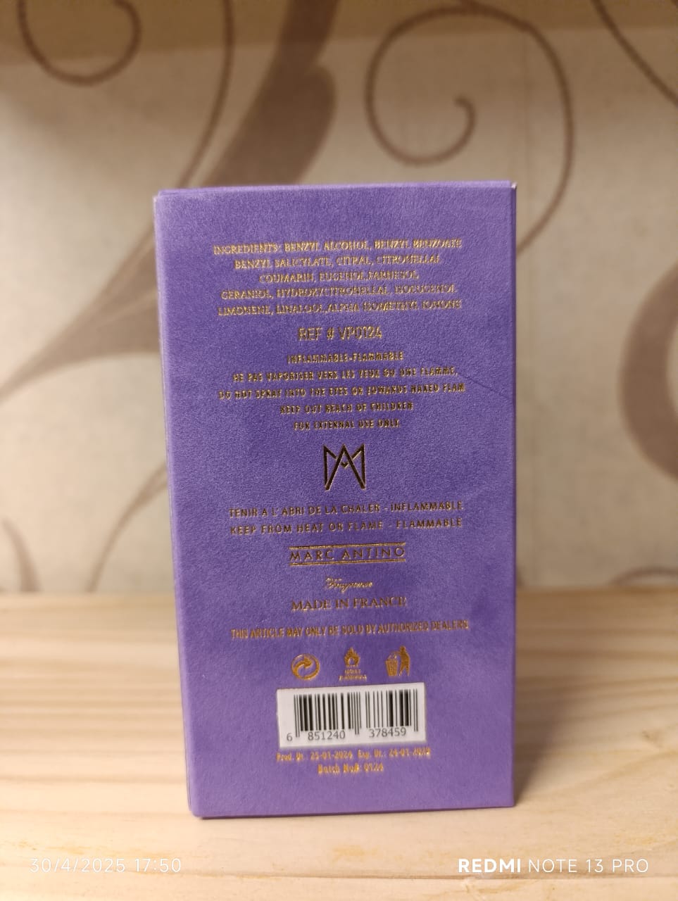 MARC ANTINO JOURNEY of life PARIS Eau de Parfum Natural Spray 100ml. 80% vol. 3.41.oz