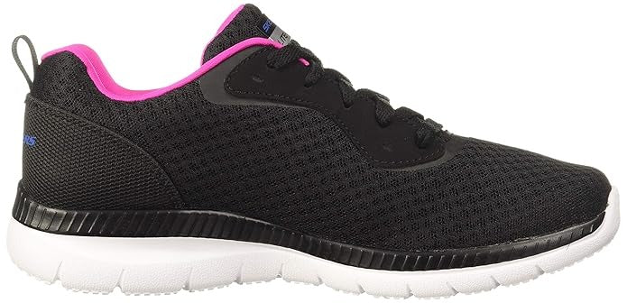 Skechers Women Bountiful Black/Hot Pink Sneakers (12606-BKHP)