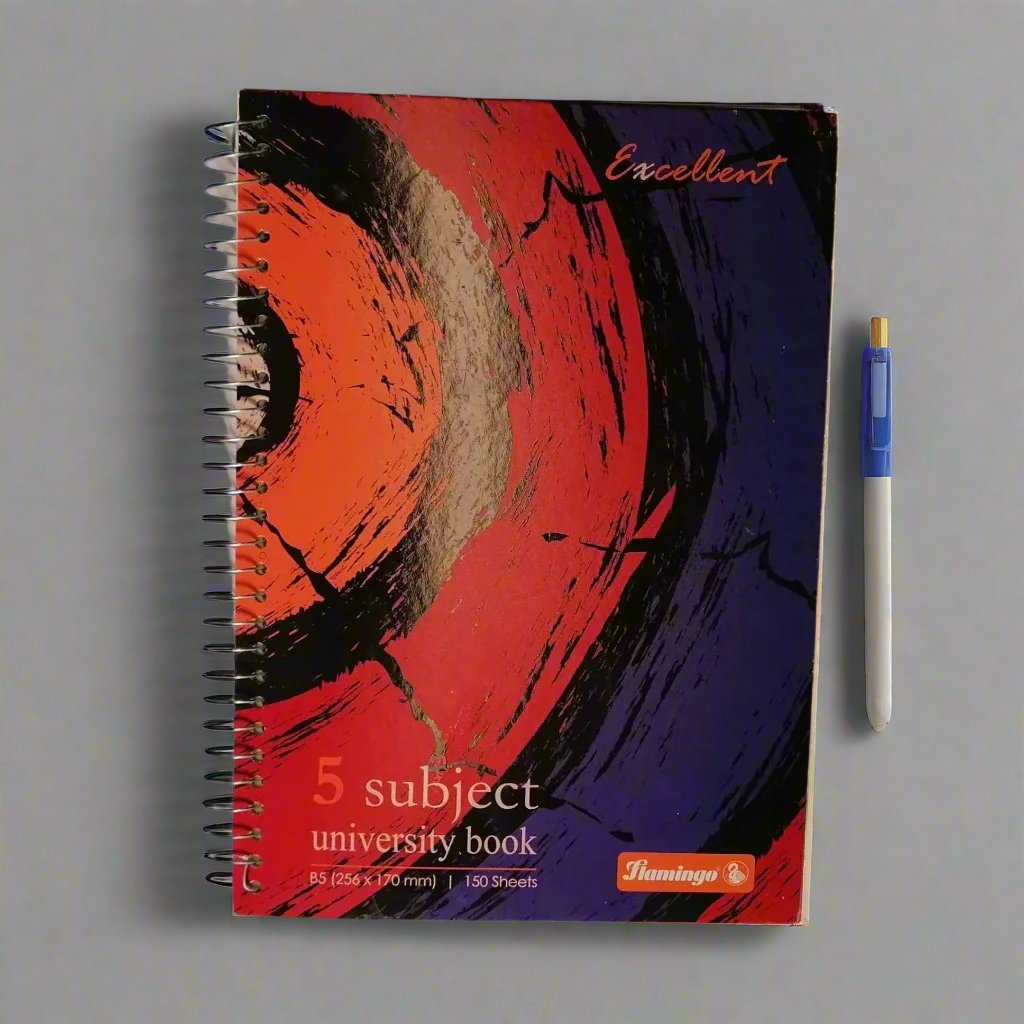 Flamingo 5 Subject University Book 256x170mm 150 Sheets