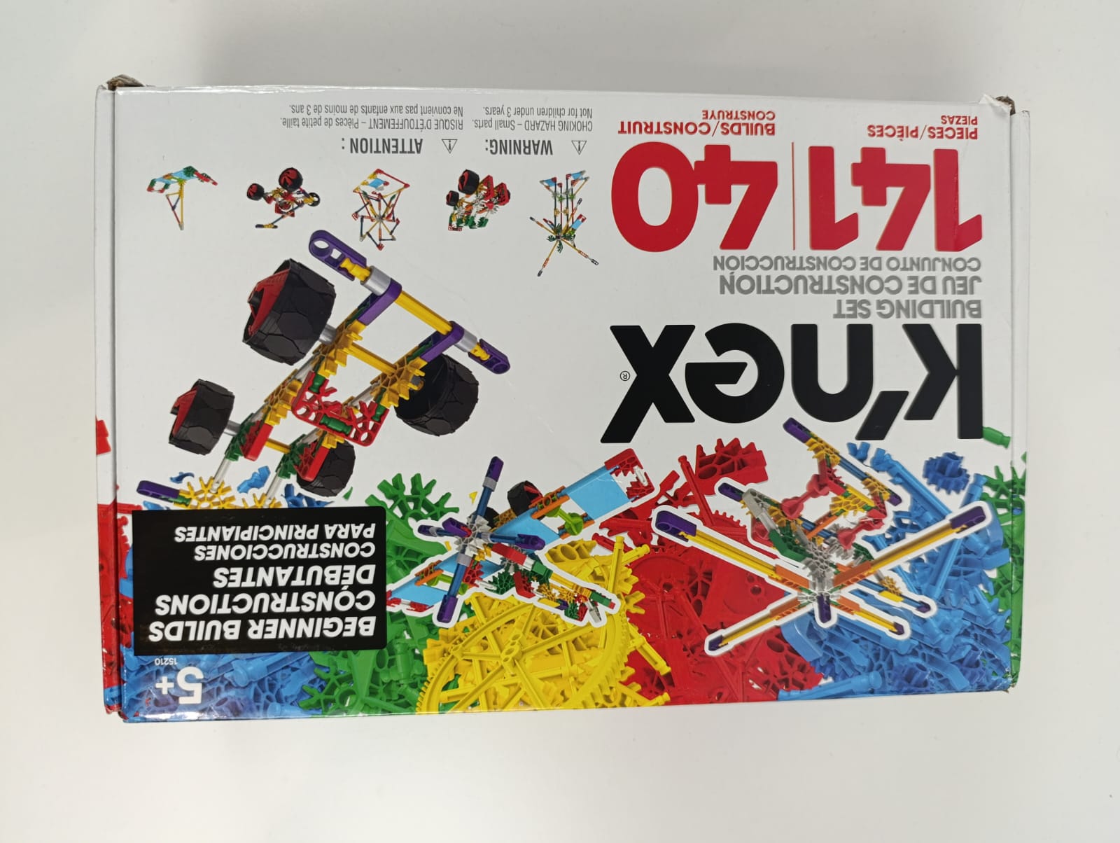 Basic Fun K'nex Beginner 40 Model Building Set - 141 Parts - Ages 5 & Up - Creative Building Toy, Multi, 141 K'NEX Parts and Pieces,Includes Instruction Booklet
