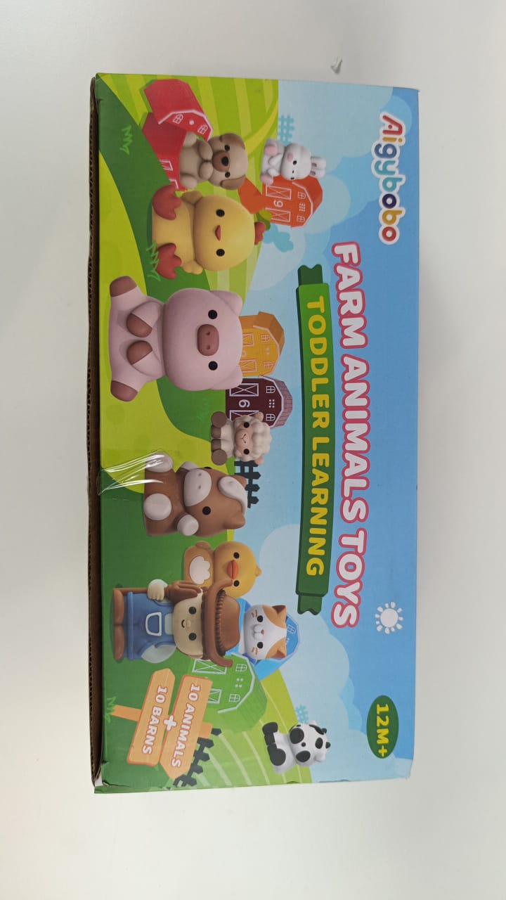 Learning Toys for 1,2,3 Year Old Toddlers, 20Pcs Farm Animals Toys Montessori Counting, Matching & Sorting Fine Motor Games, Christmas Birthday Easter Gift for Baby Boys Girls Age 12-18 Months