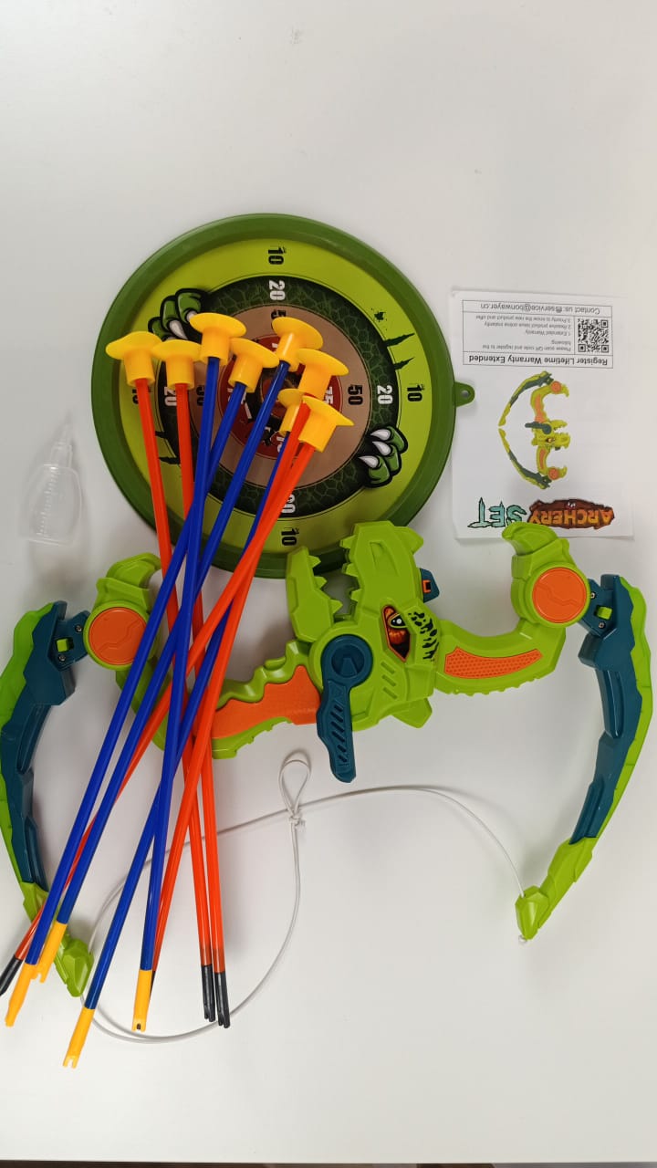 NIDUYONG Bow and Arrow for Kids 8-12, Archery Play Set with Luminous Bow, Toy Set with LED Light, Includes 6 Suction Cup Arrows, Target and Quiver, Indoor & Outdoor Toy for Children Boys & Girl 3-12