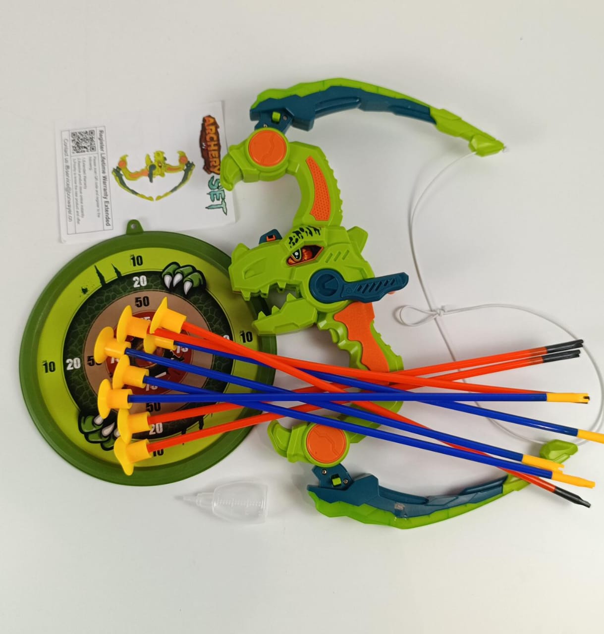 NIDUYONG Bow and Arrow for Kids 8-12, Archery Play Set with Luminous Bow, Toy Set with LED Light, Includes 6 Suction Cup Arrows, Target and Quiver, Indoor & Outdoor Toy for Children Boys & Girl 3-12