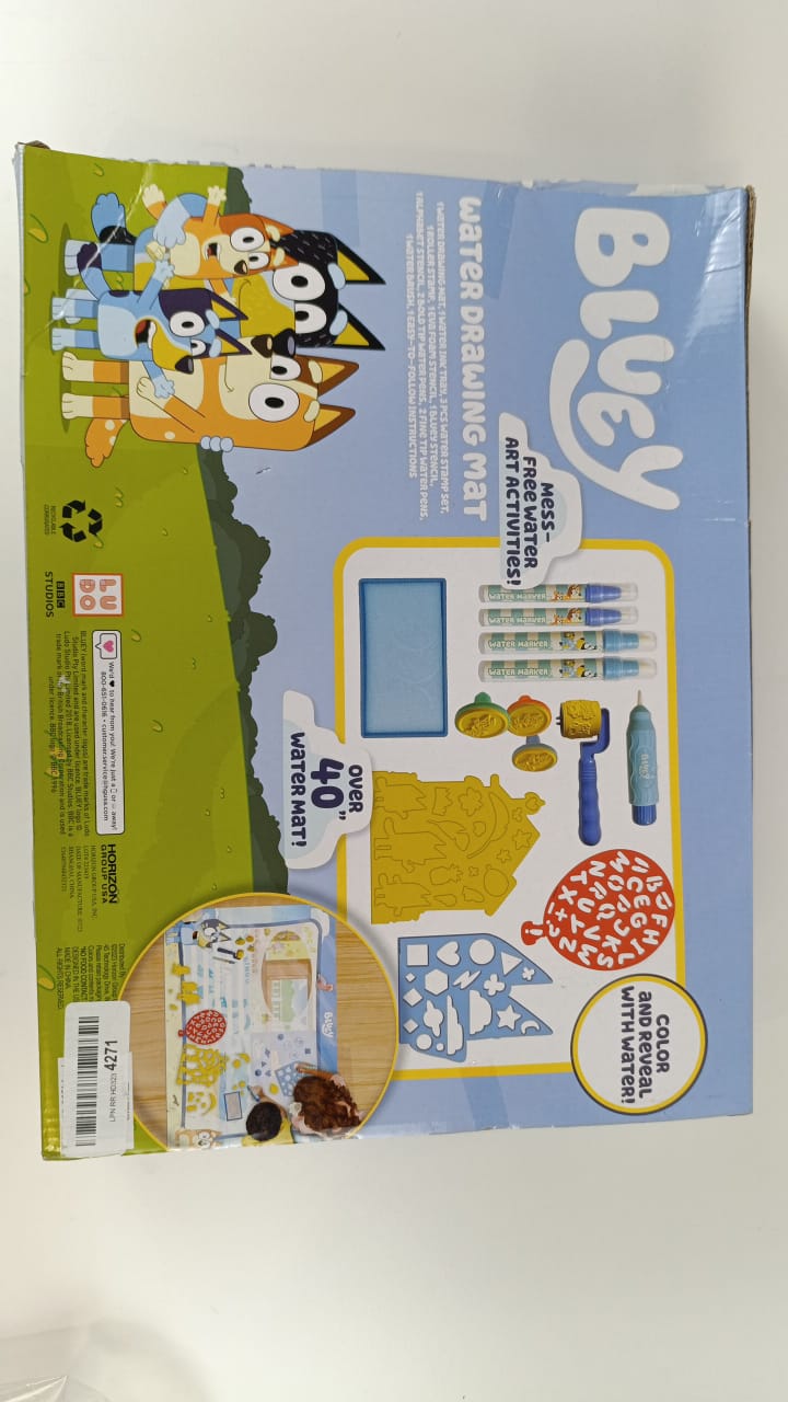 Official Bluey Water Drawing Mat, 39 x 27 Inches Extra Large Water Drawing Mat, Toddler Learning Toys, Fun Bluey Toys, Mess Free Painting Coloring Mat, Kids Toys, Bluey Playset, Toddler Sensory Toy