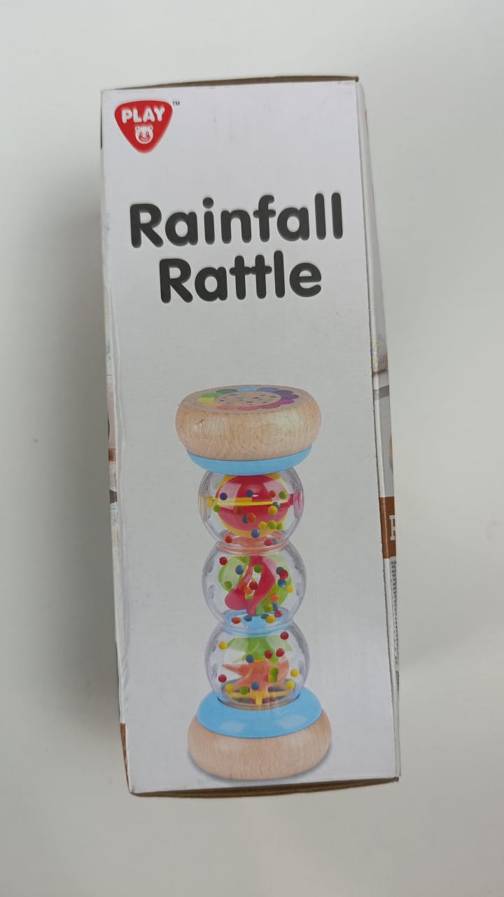 PLAY Rainmaker - 7 inch Wooden Rain Stick Montessori Toys for Babies 6-12 Months,Baby Rattle Shaker Sensory Developmental Toy,Raindrops Musical Instrument baby musical toys for 1 year old toddler kids