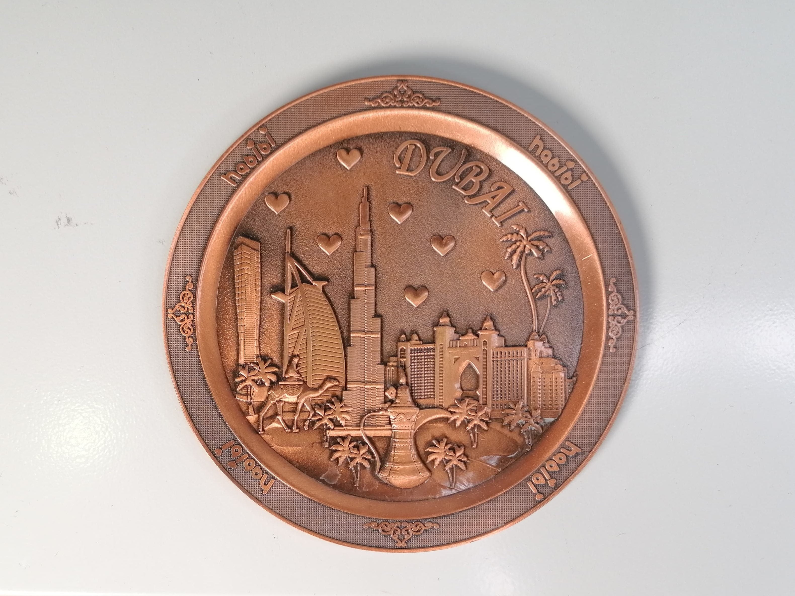 Euro collection dubai souvenir - round plate decoration