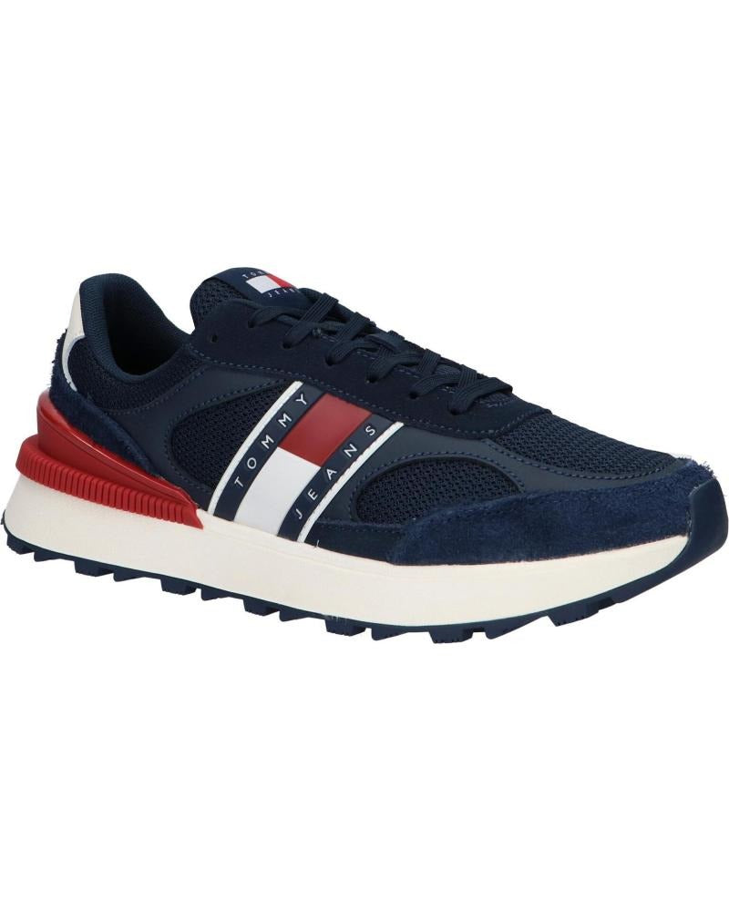 Tommy Jeans Men’s Shoes – Stylish Branded Casual Sneakers for Everyday Comfort Navy/Red Color