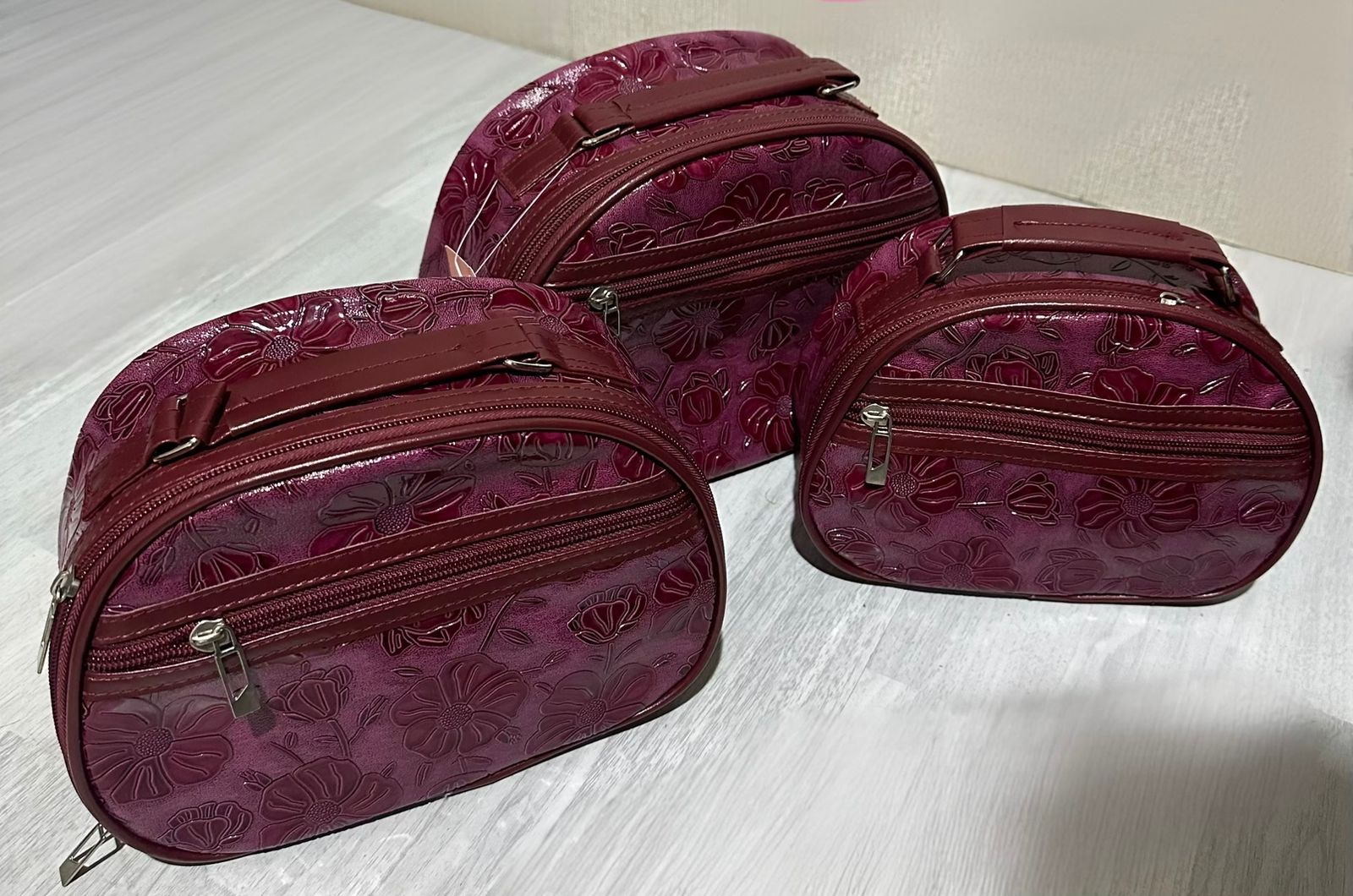 3  in 1 Cosmetic Storage Bag. Large, Medium & Small Combination Makeup Bag for Women,