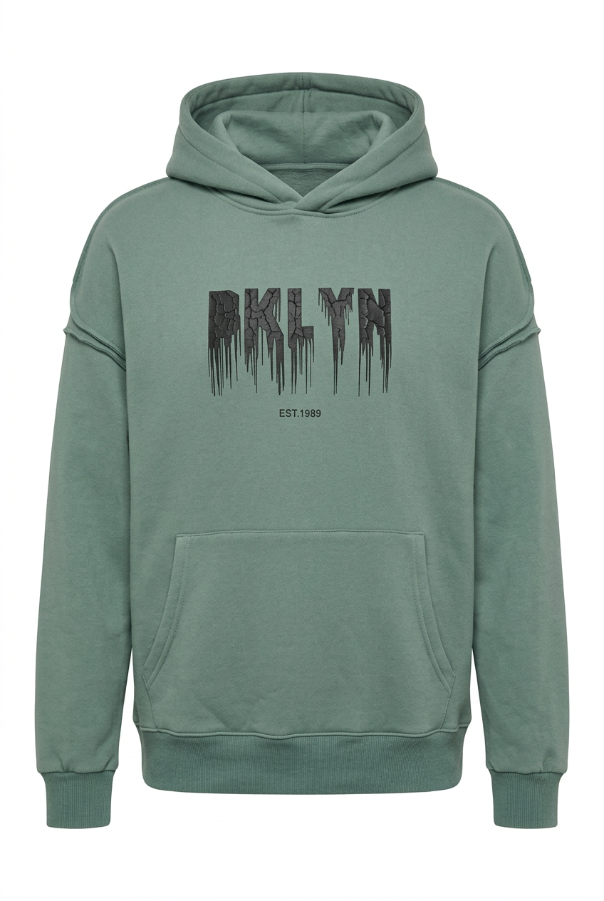 Swag M/Jan Brooklyn Men's Hooded Sweatshirt - Green (Style TMS001)