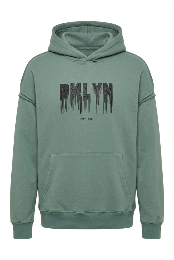Swag M/Jan Brooklyn Men's Hooded Sweatshirt - Green (Style TMS001)